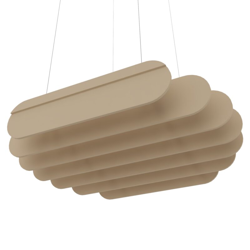 Hush_Linear Baffles_Circ_Rounded_Mocha