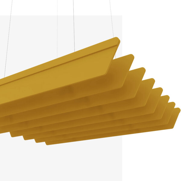 Hush_Linear Baffles_Rect_Angled_Gold