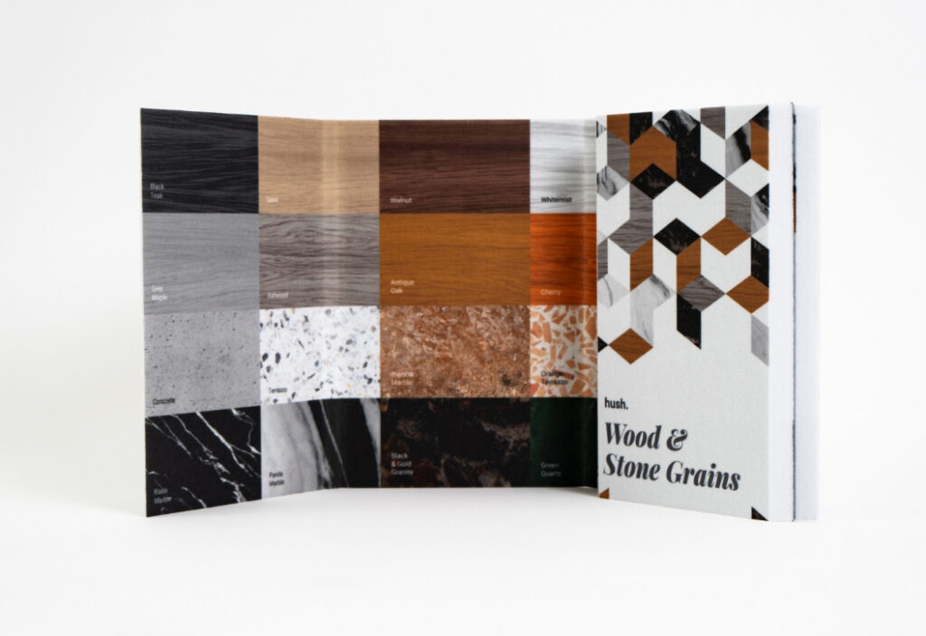 Hush Acoustics_Request Samples_Wood+Stone Flipbook_USA_